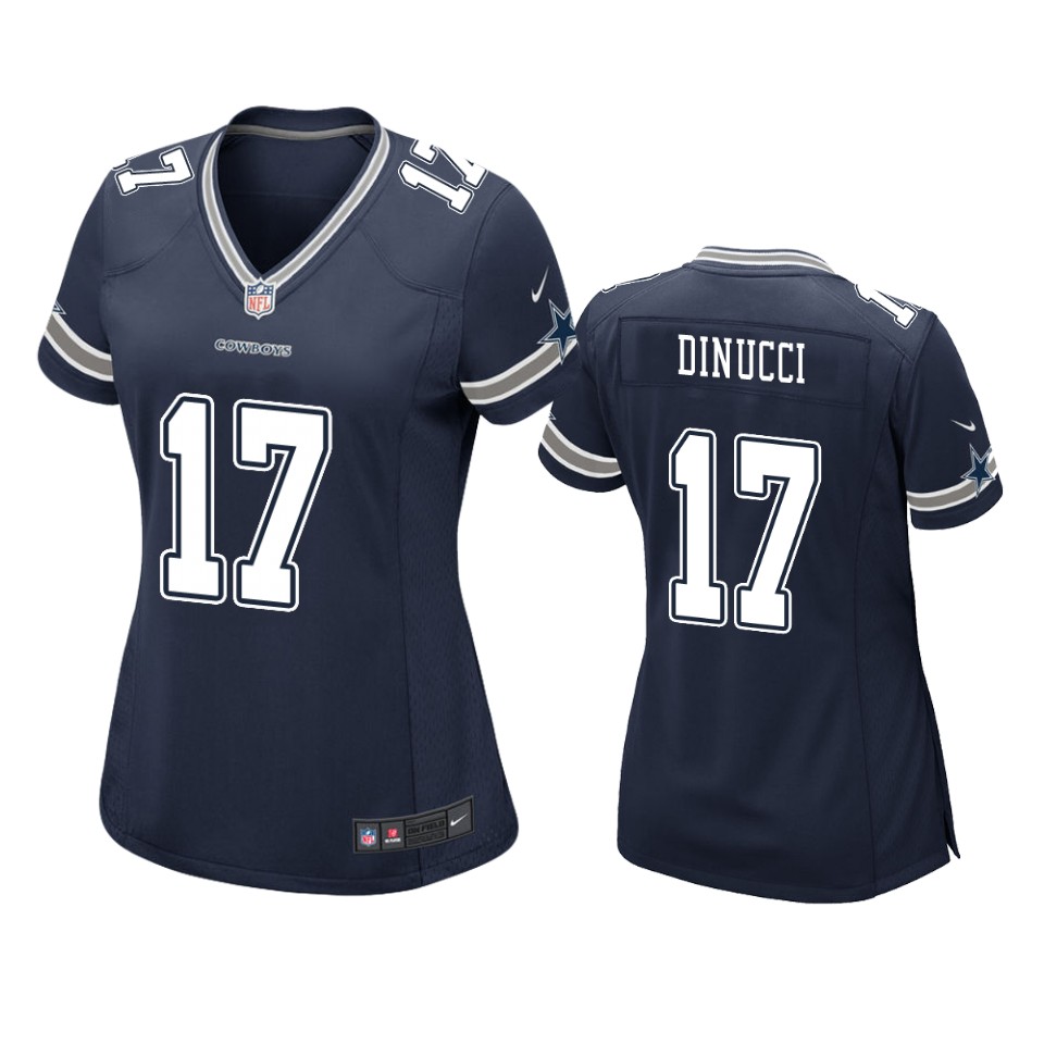 women cowboys ben dinucci game navy jersey