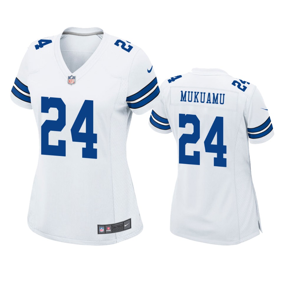 women cowboys israel mukuamu game white jersey