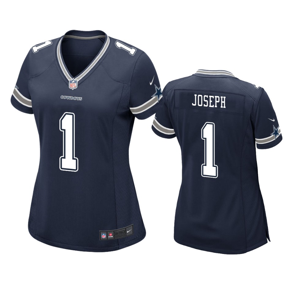 women cowboys kelvin joseph game navy jersey