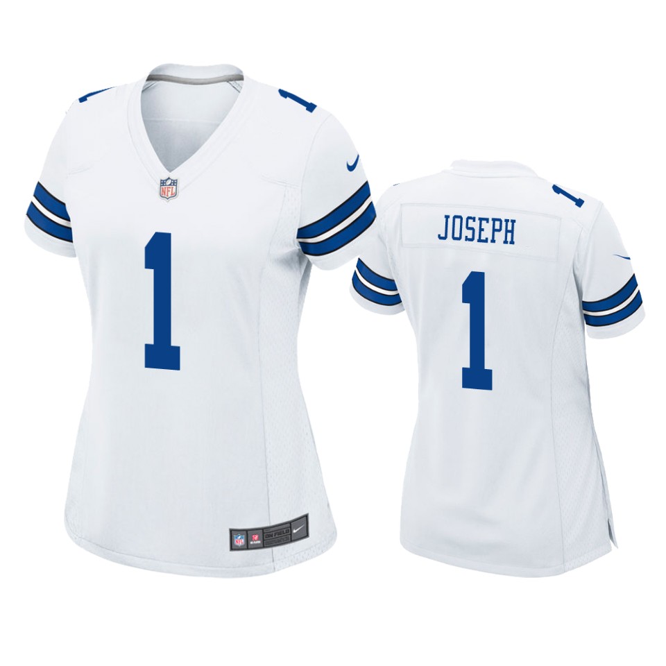 women cowboys kelvin joseph game white jersey