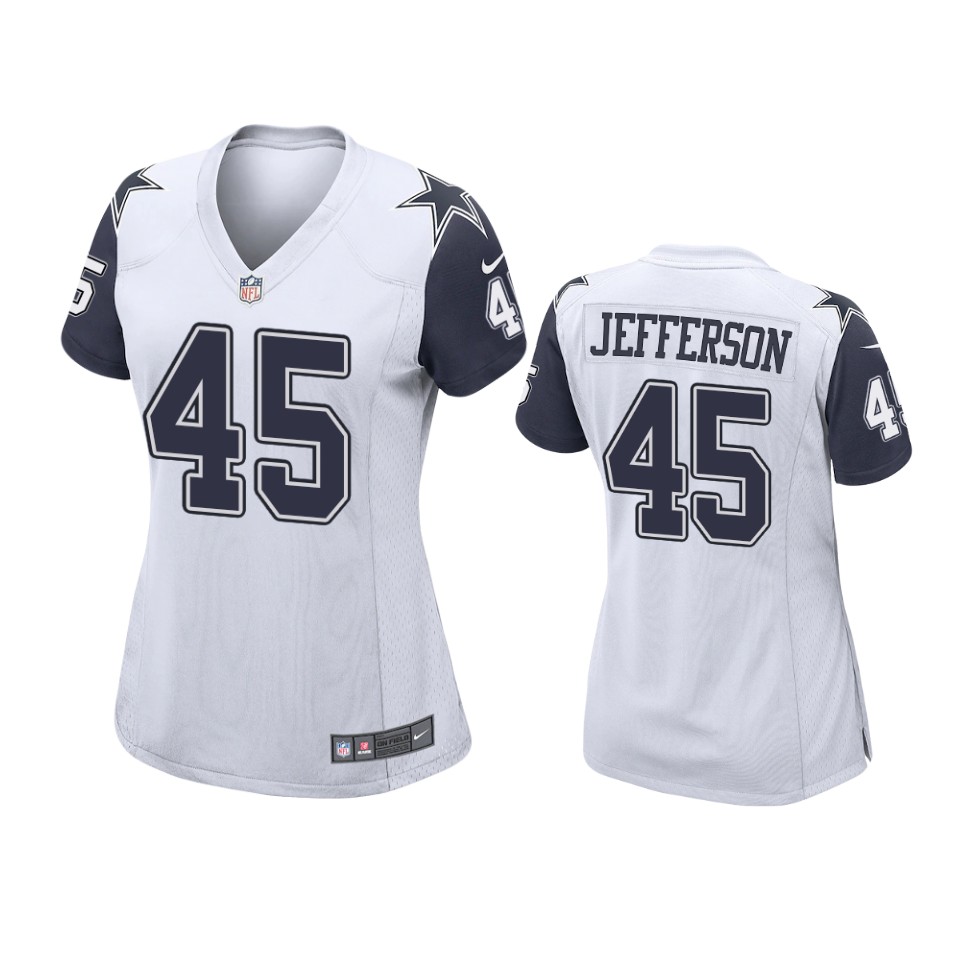 women cowboys malik jefferson alternate game white jersey