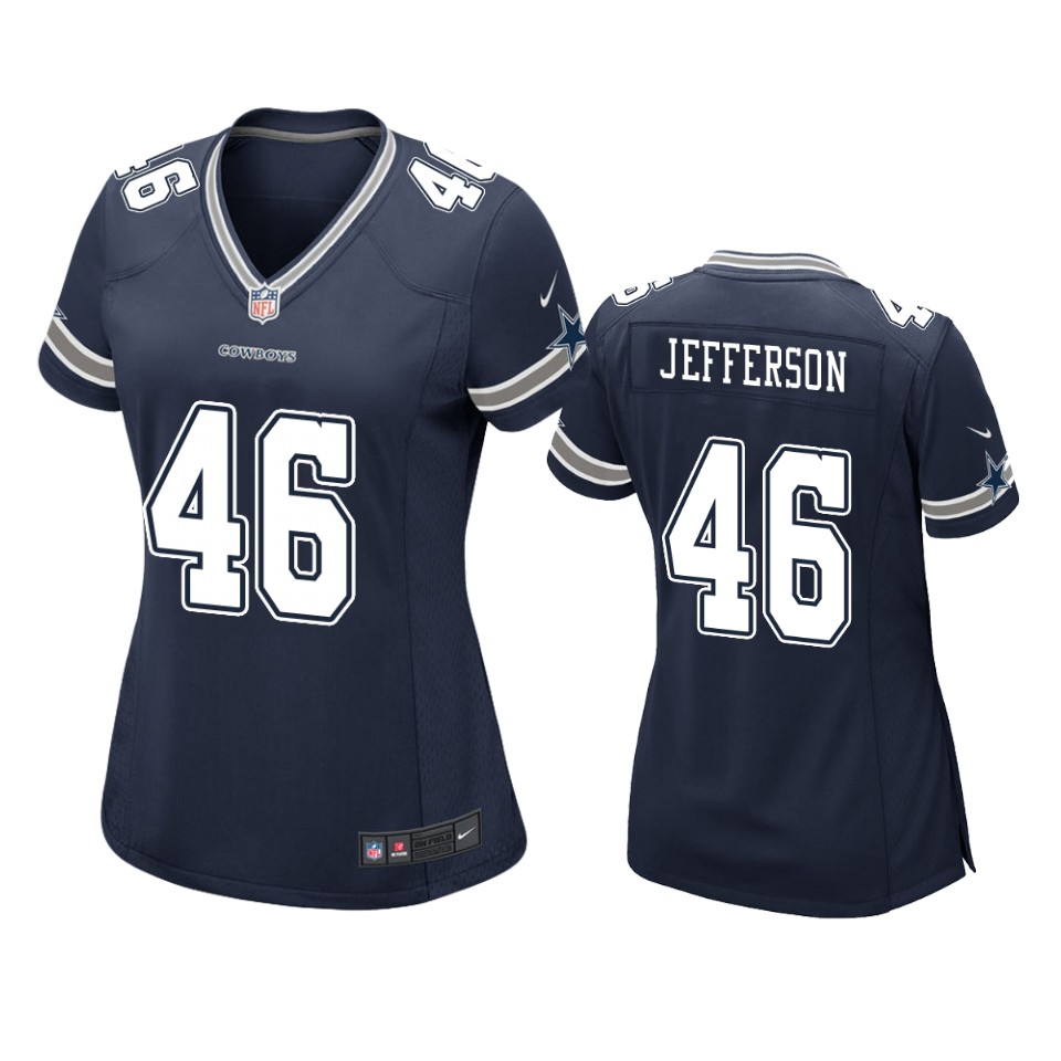 women cowboys malik jefferson game navy jersey 0a