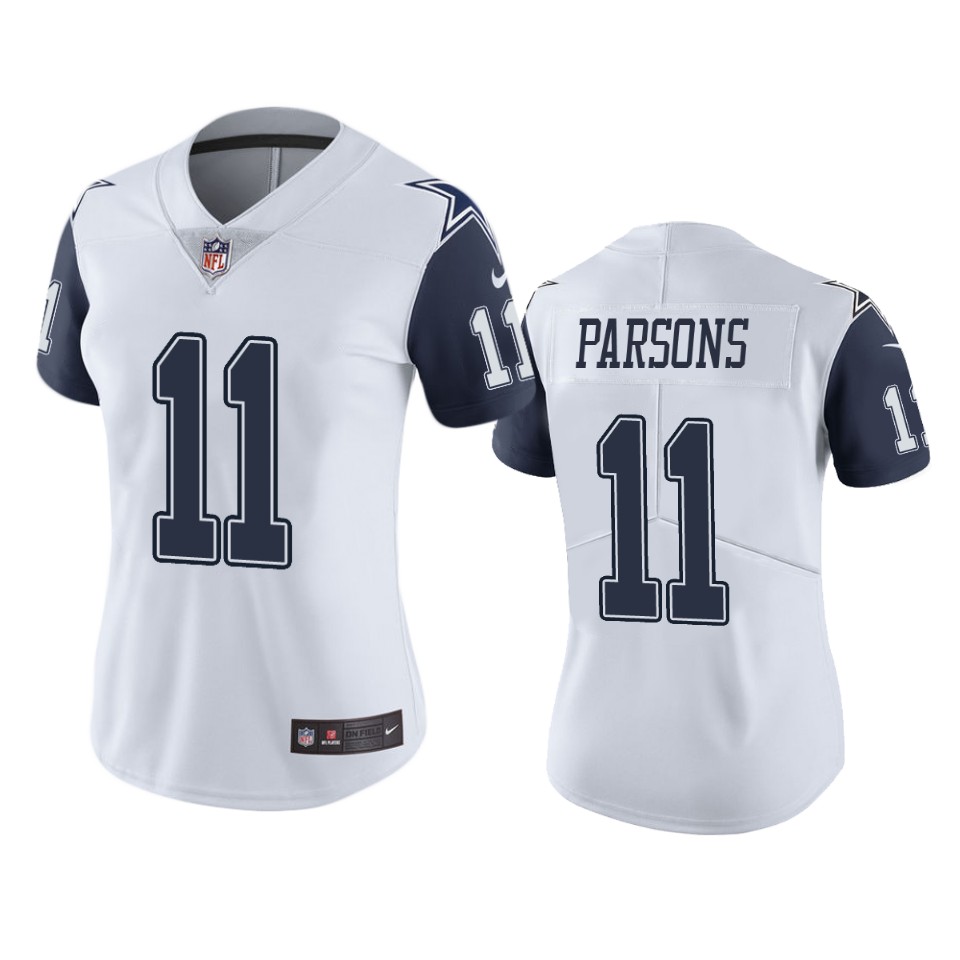 women cowboys micah parsons white color rush limited jersey