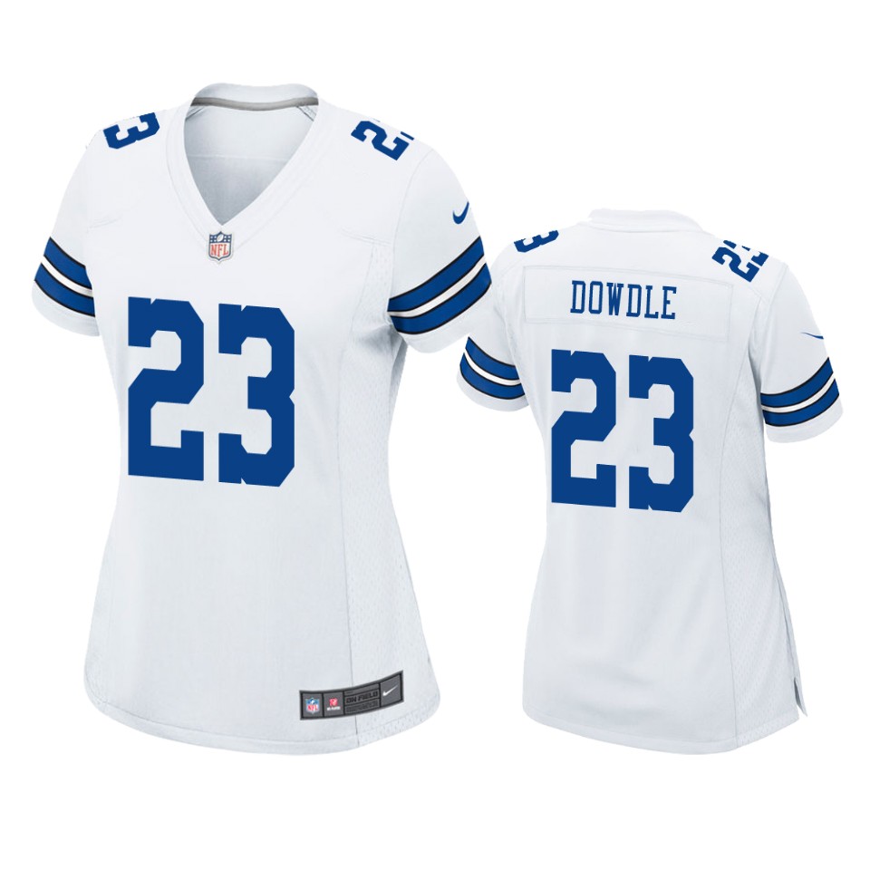 women cowboys rico dowdle game white jersey