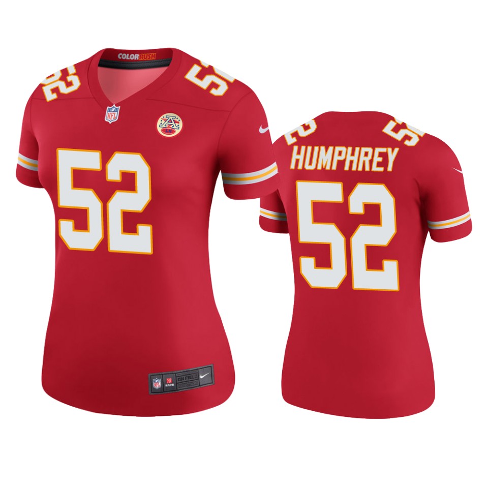women creed humphrey chiefs red color rush legend jersey