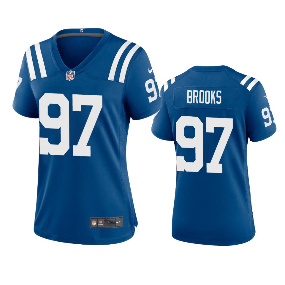 women curtis brooks colts game royal jersey