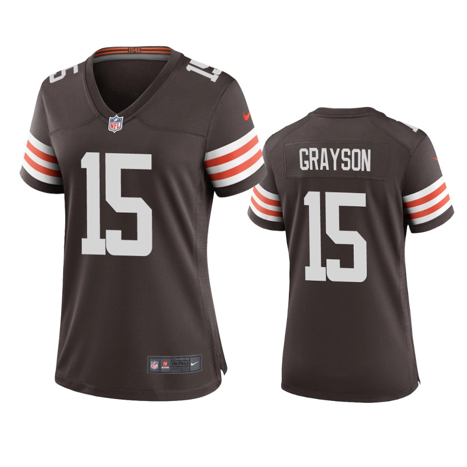 women cyril grayson browns game brown jersey