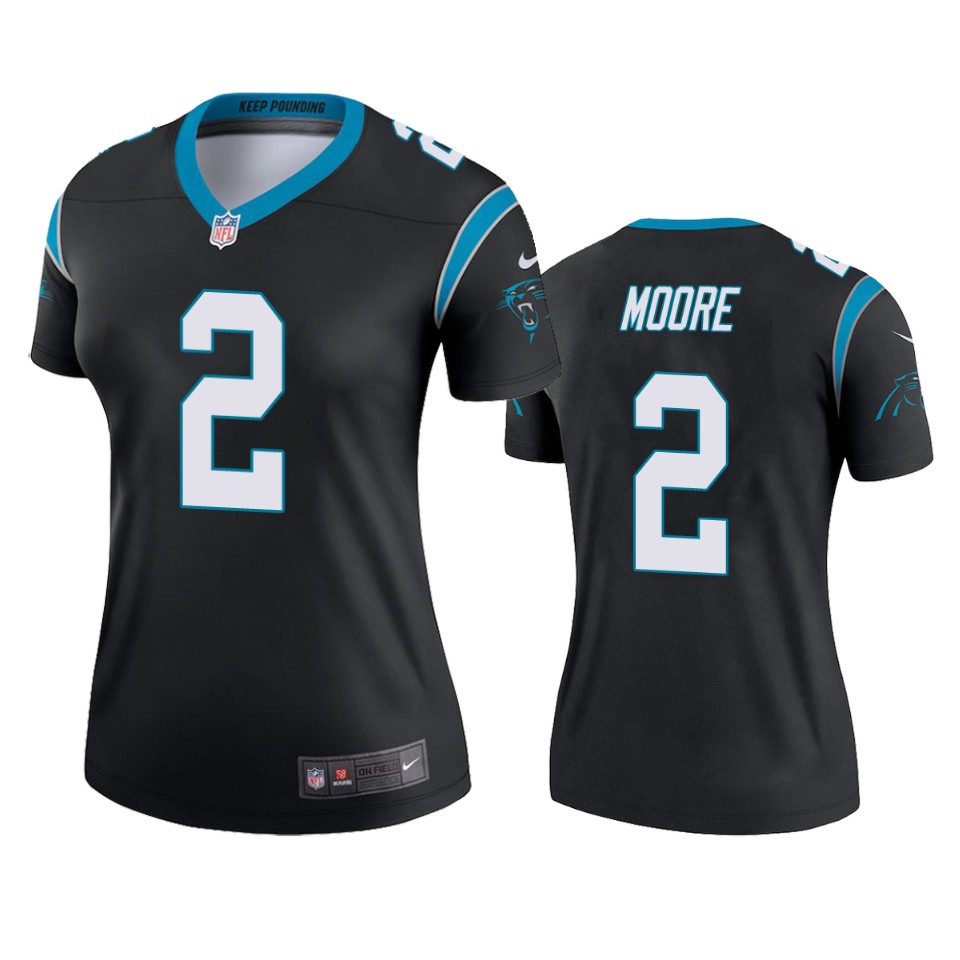 women d 1.j. moore panthers black legend jersey