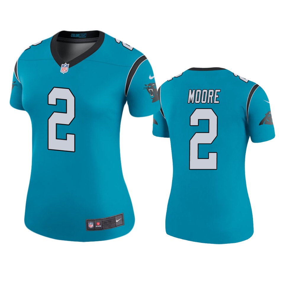 women d.j. moore panthers blue color rush legend jersey