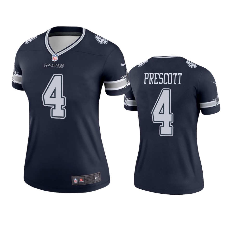 women dak prescott cowboys navy legend jersey
