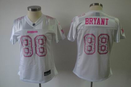 women dallas cowboys 88 bryant star struck white fashion jersey