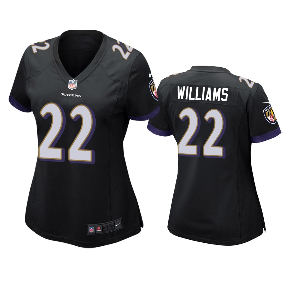 women damarion williams ravens game black jersey