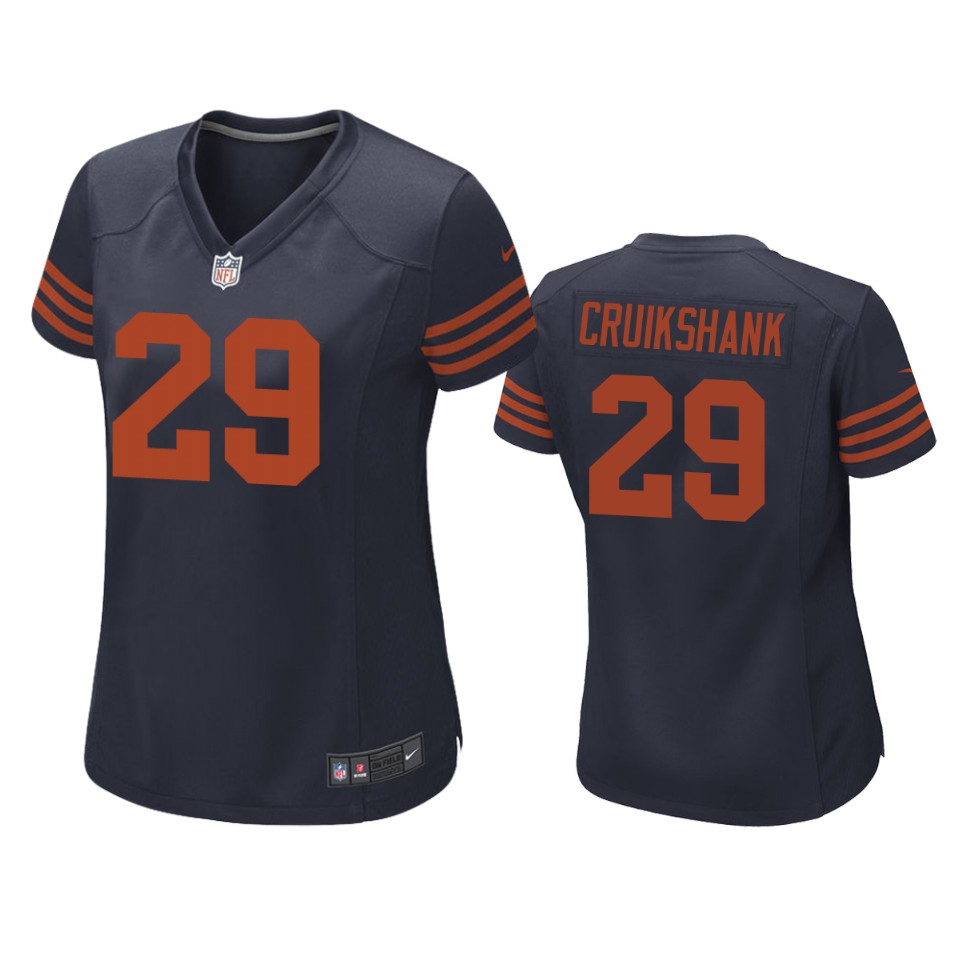 women dane cruikshank bears throwback game navy jersey