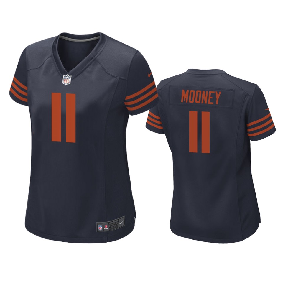 women darnell mooney bears navy throwback game jersey