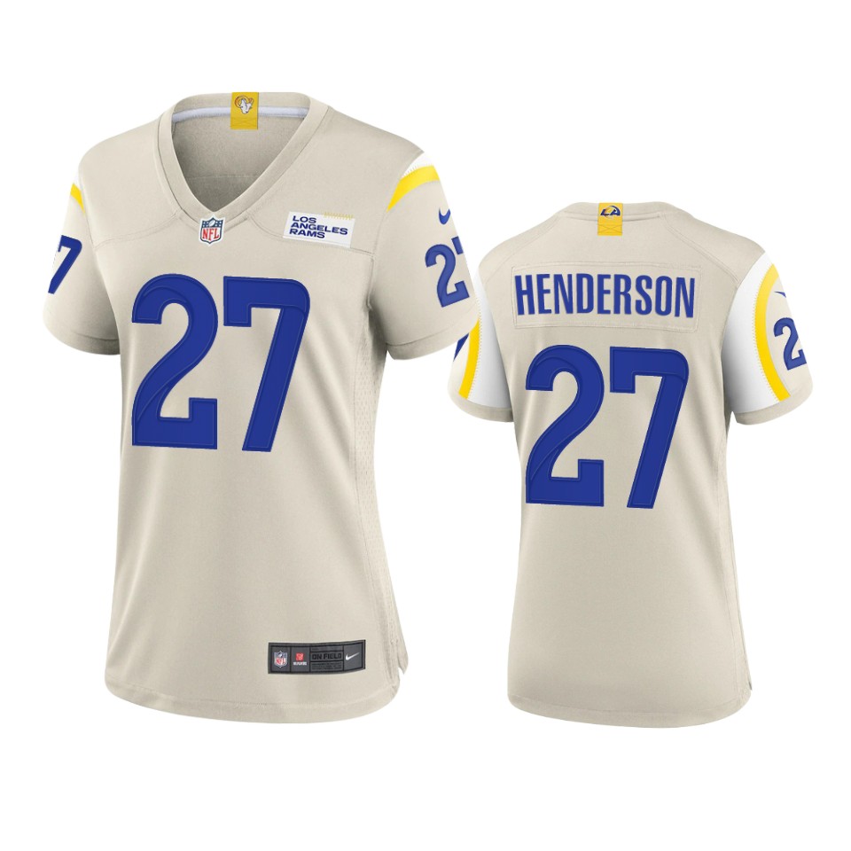 women darrell henderson rams game bone jersey