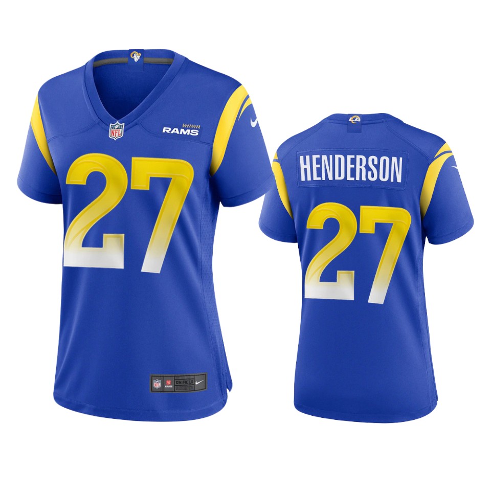 women darrell henderson rams royal game jersey