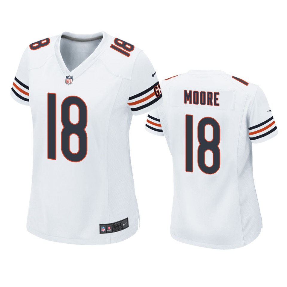 women david moore bears white game jersey