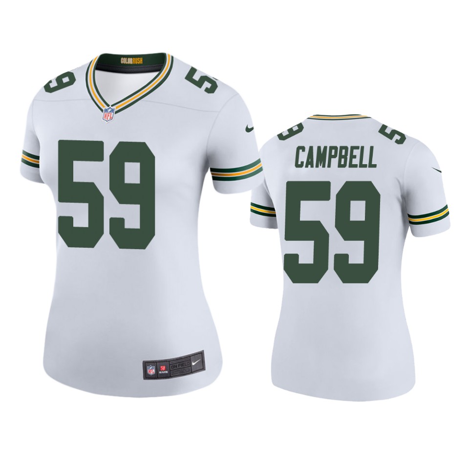 women de'vondre campbell packers color rush legend white jersey