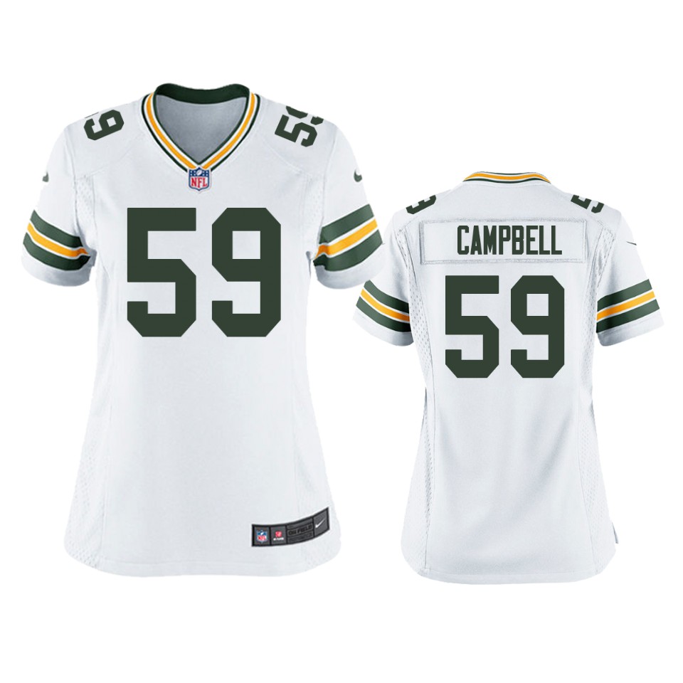 women de'vondre campbell packers game white jersey