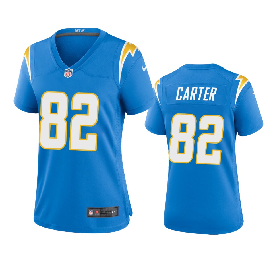 women deandre carter chargers game powder blue jersey