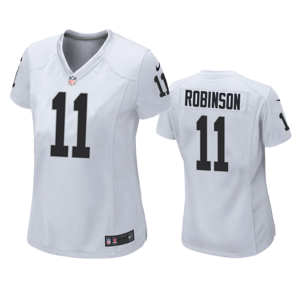 women demarcus robinson raiders game white jersey