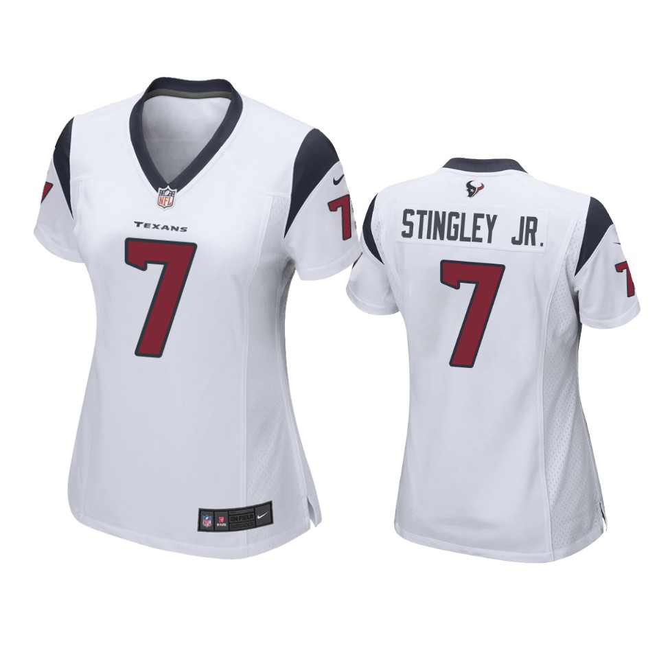 women derek stingley jr. texans game white jersey