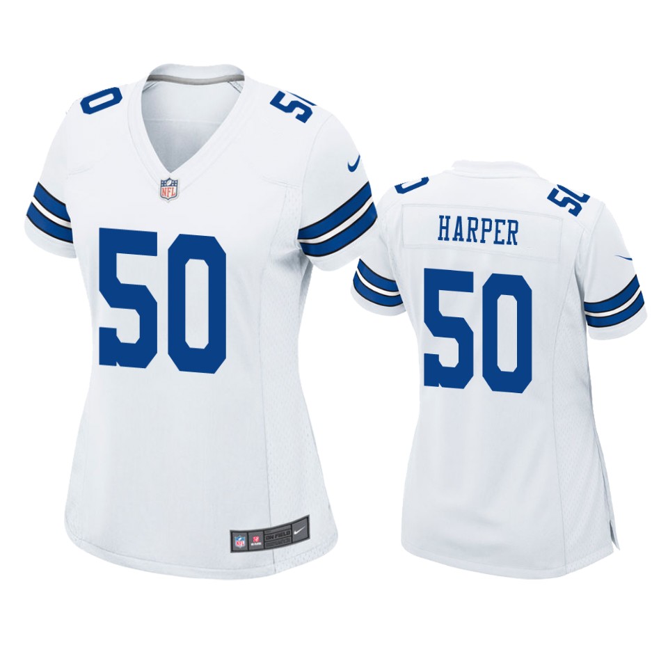 women devin harper cowboys game white jersey