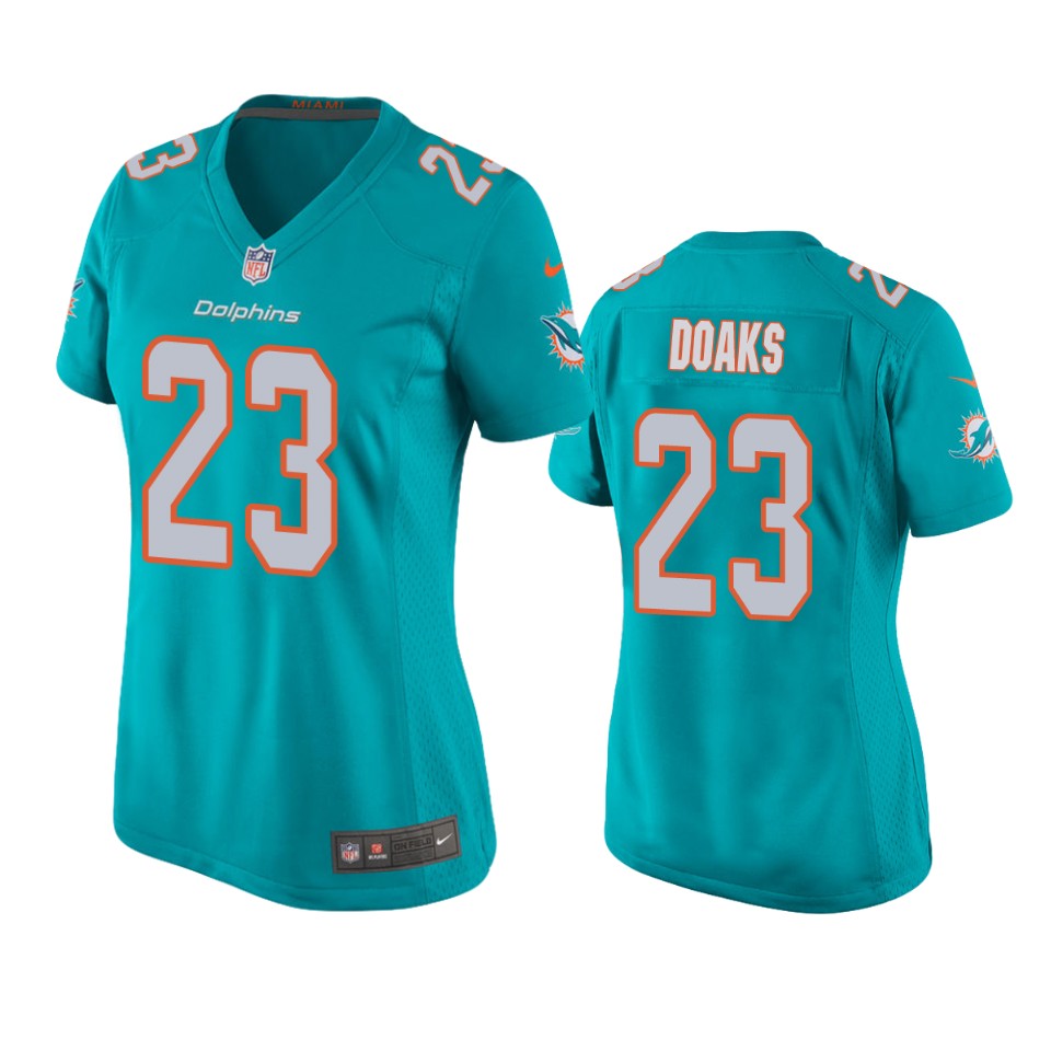 women dolphins gerrid doaks aqua game jersey