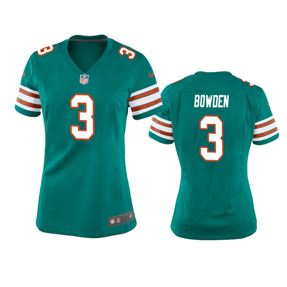 women dolphins lynn bowden throwback game aqua jersey
