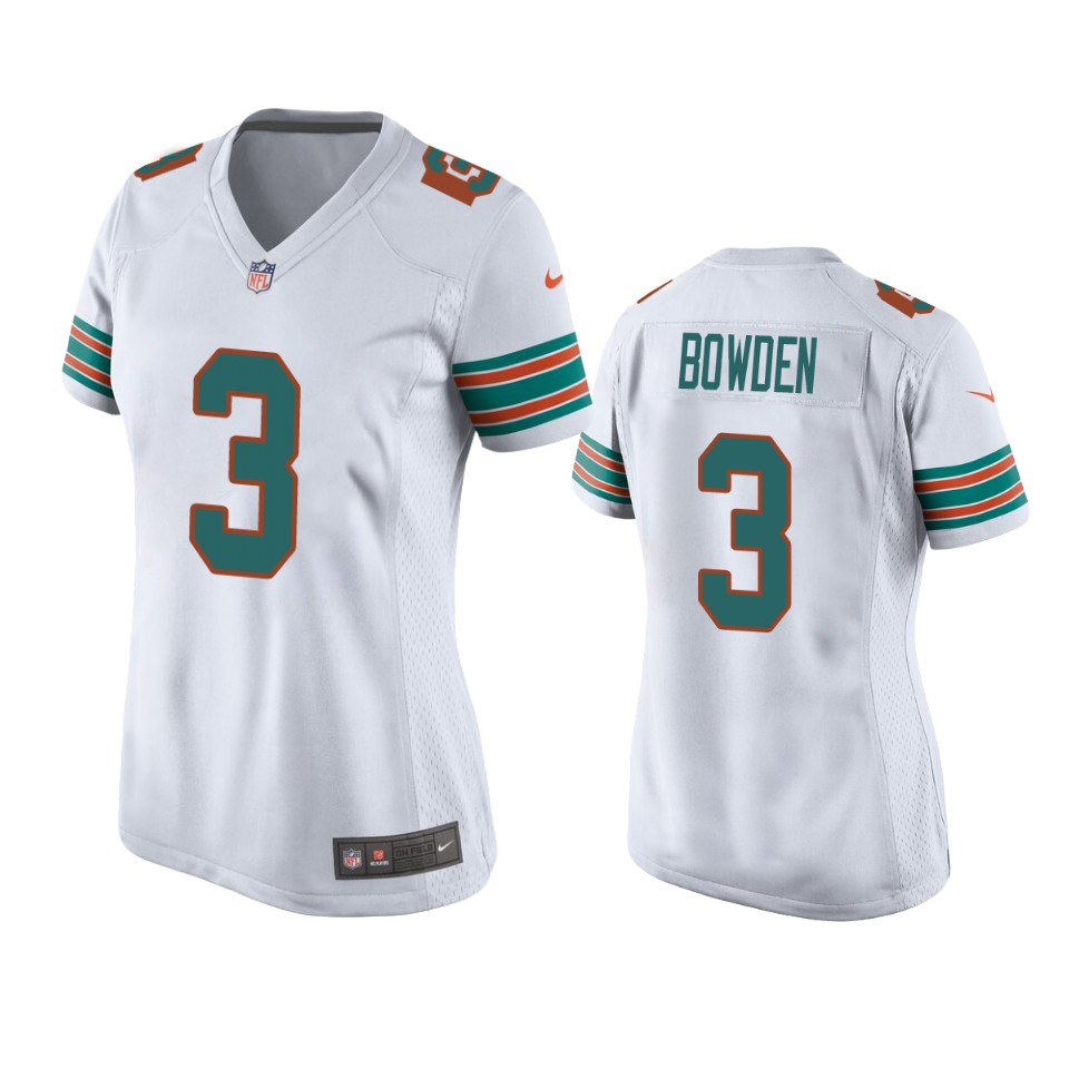 women dolphins lynn bowden throwback game white jersey