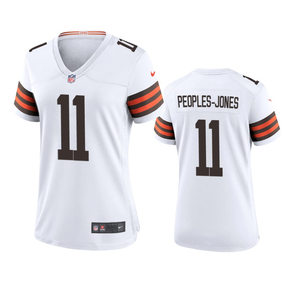 women donovan peoples jones browns white game jersey