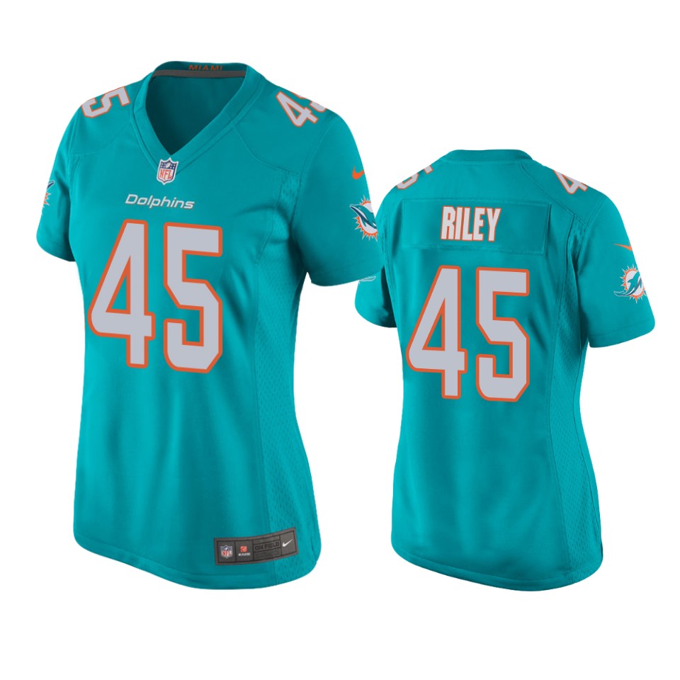 women duke riley dolphins game aqua jersey