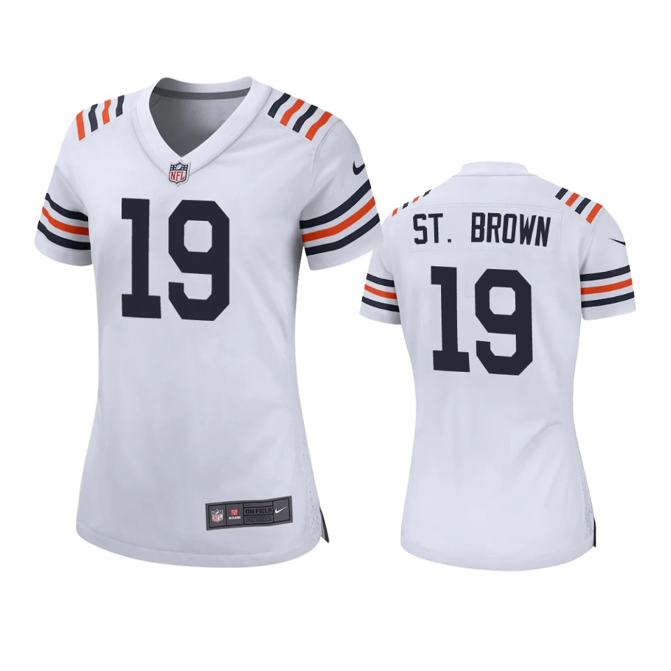 women equanimeous st. brown bears white game jersey 0a