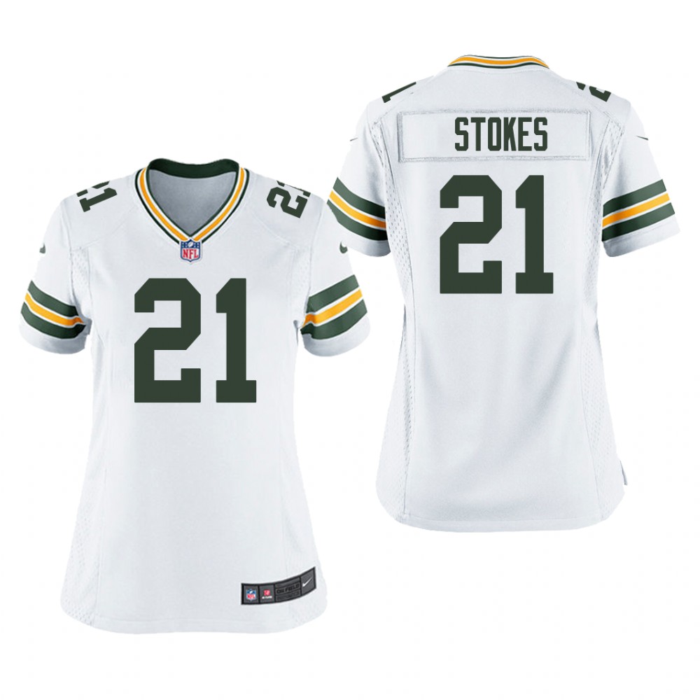 women eric stokes packers white game jersey