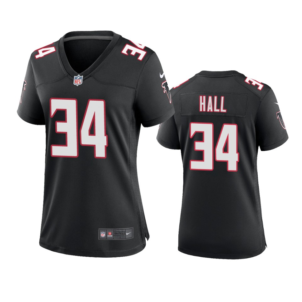 women-falcons-darren-hall-black-throwback-game-jersey