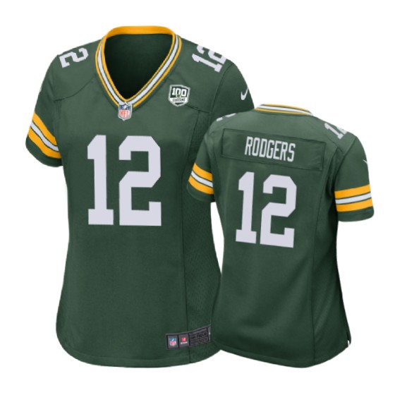 women green aaron rodgers jersey