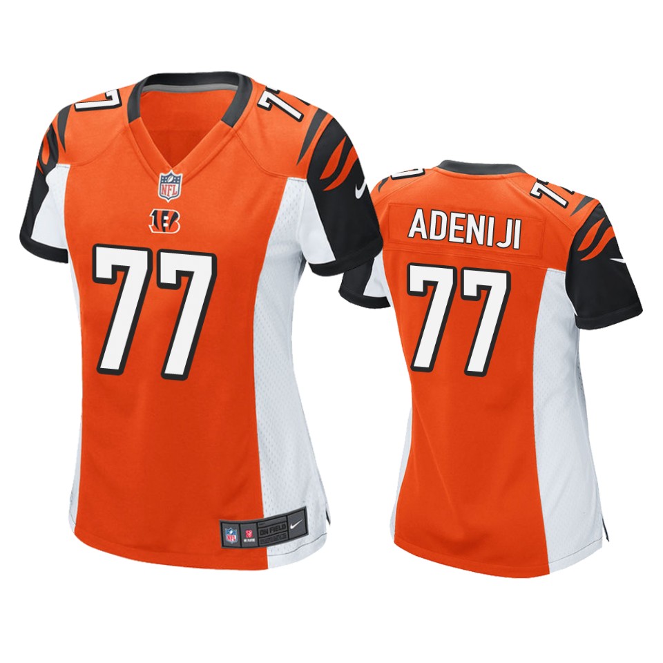 women hakeem adeniji bengals orange game jersey