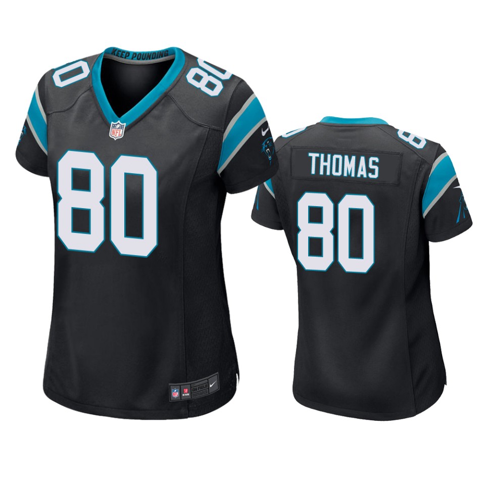 women ian thomas panthers black game jersey