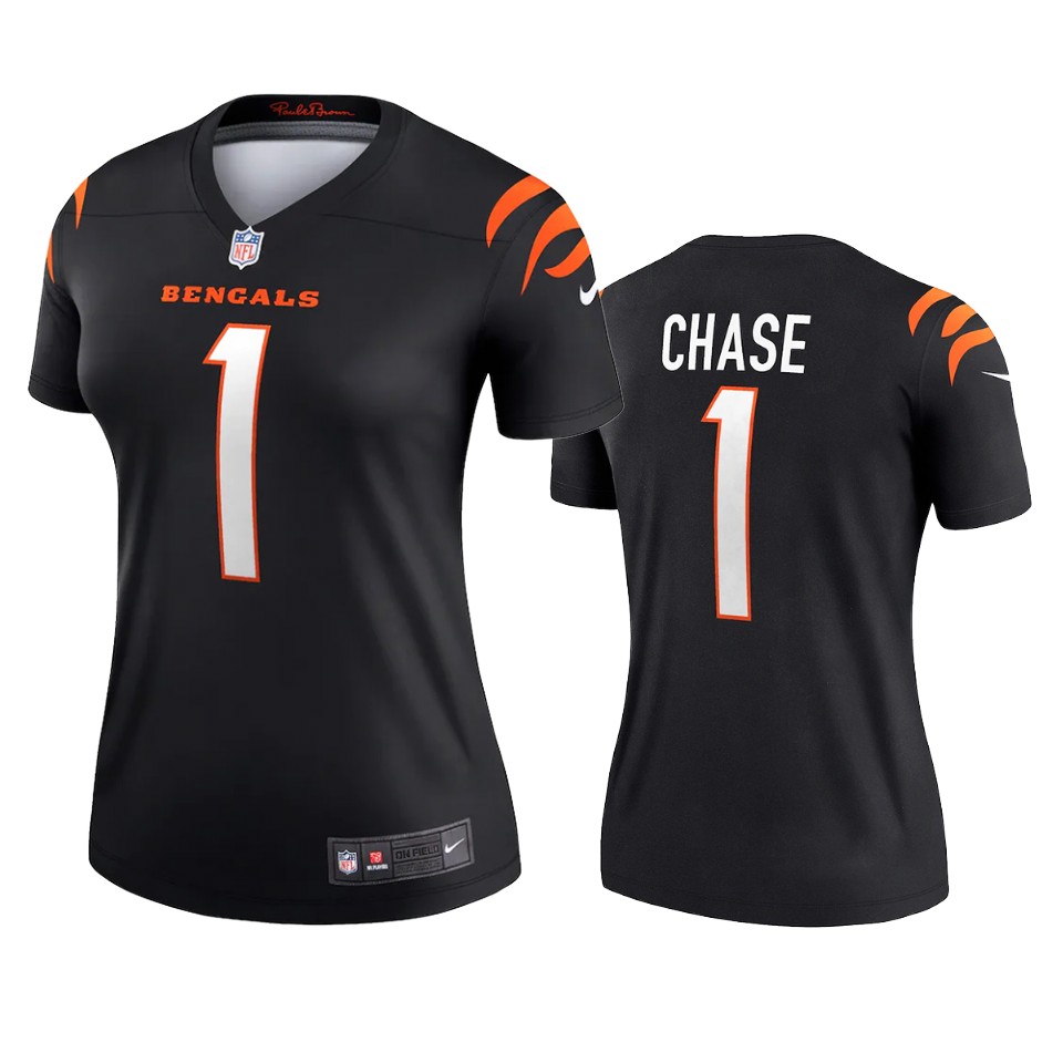 women ja'marr chase bengals black legend jersey