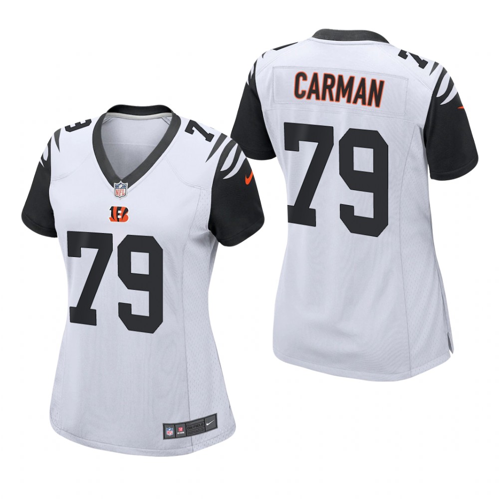 women jackson carman bengals white alternate game jersey