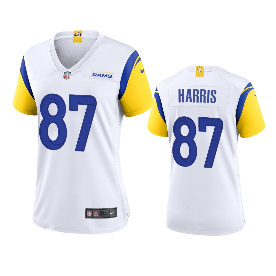 women jacob harris rams alternate game white jersey
