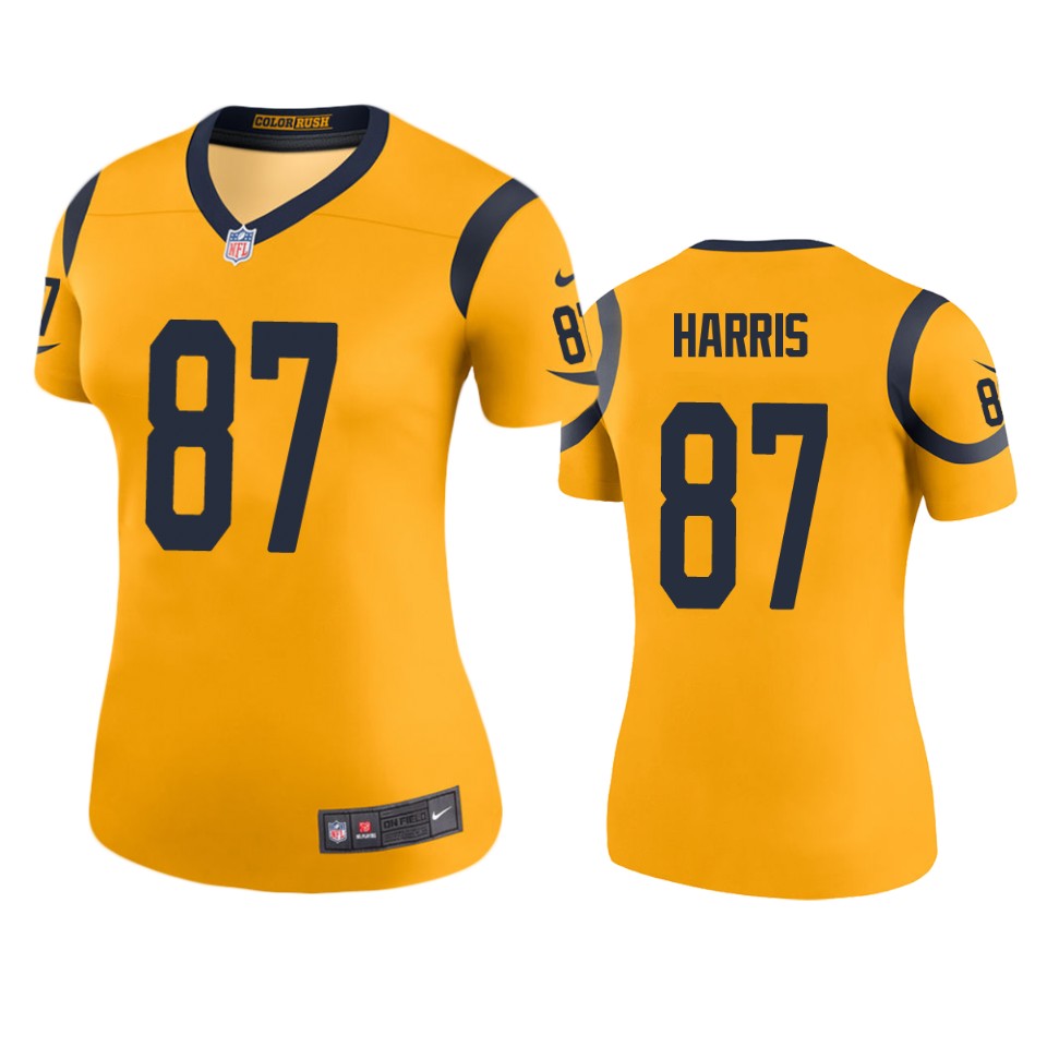 women jacob harris rams gold color rush legend jersey