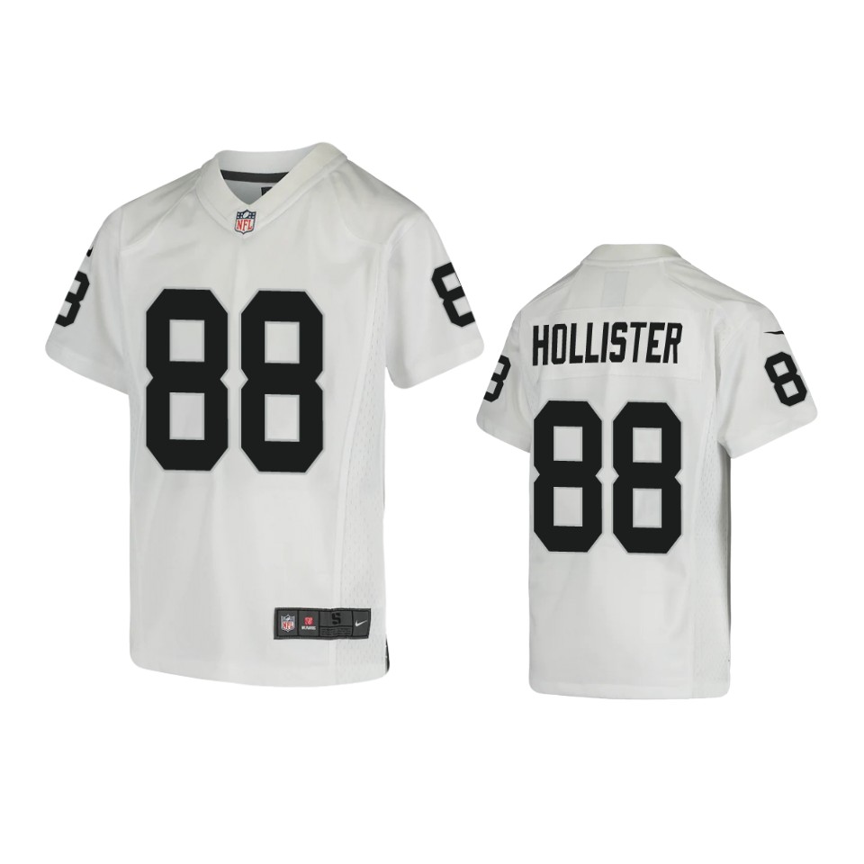 women jacob hollister raiders game white jersey 0a