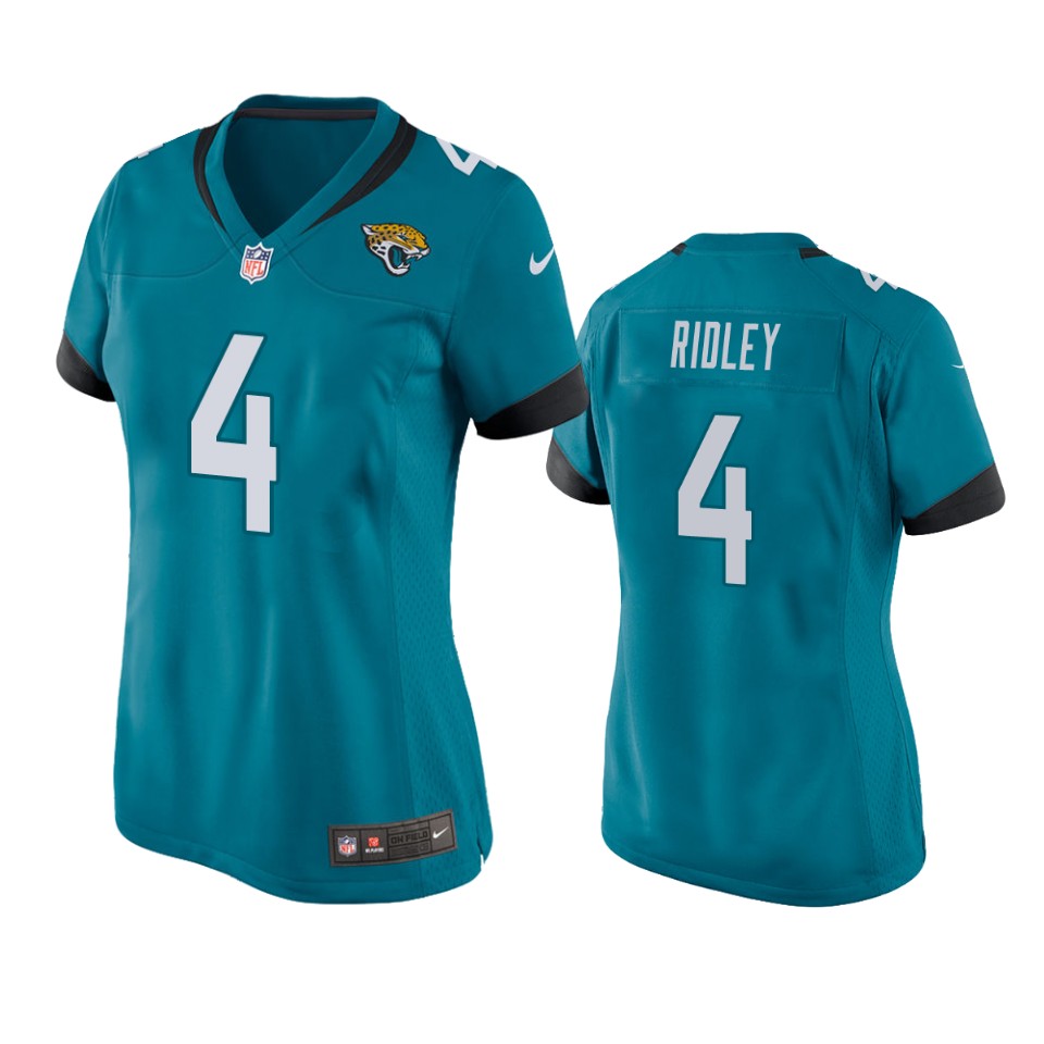 women jaguars calvin ridley game teal jersey