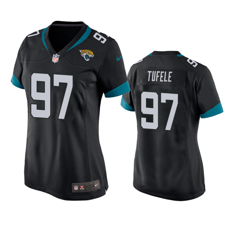 women jaguars jay tufele black game jersey