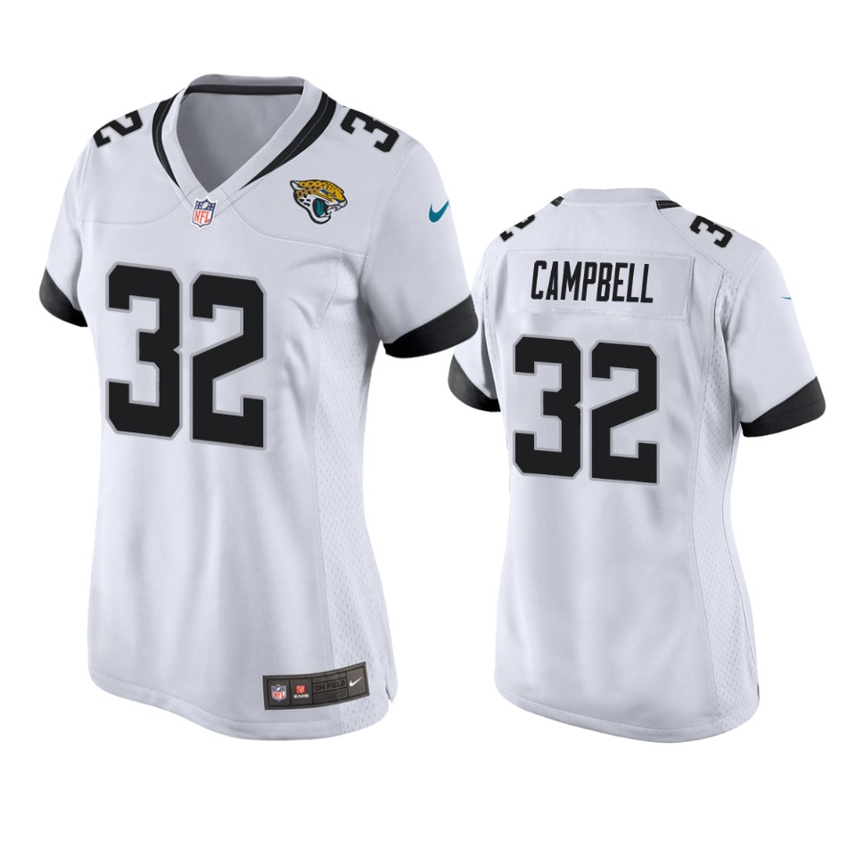 women jaguars tyson campbell white game jersey