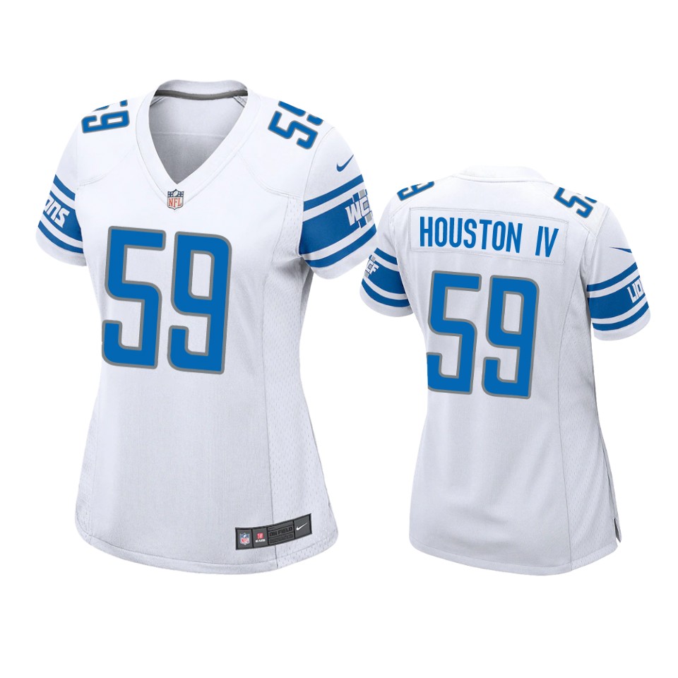 women james houston iv lions game white jersey