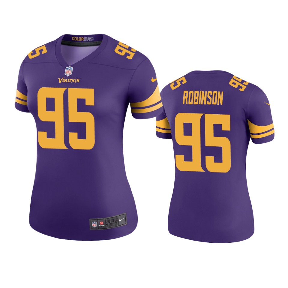 women janarius robinson vikings purple color rush legend jersey