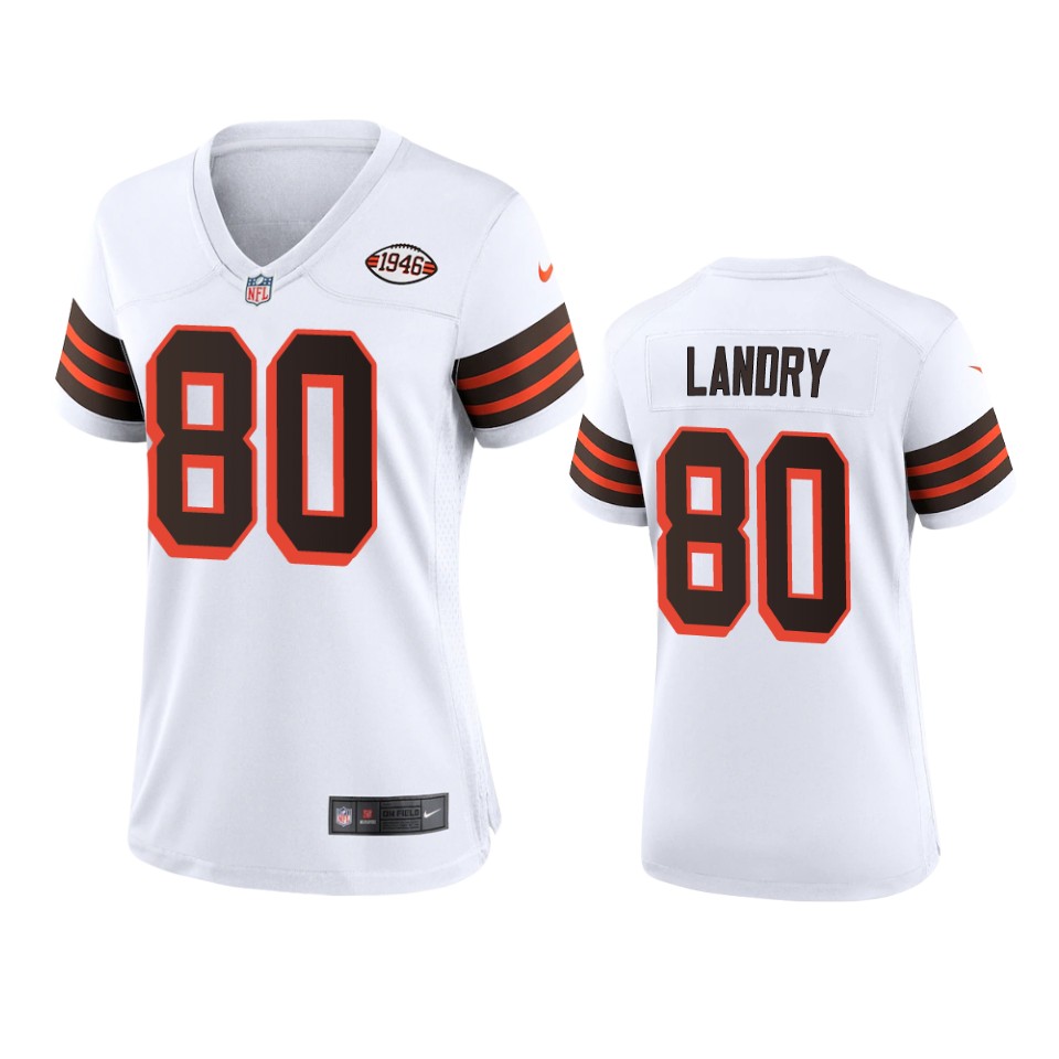women jarvis landry browns white 1946 collection jersey