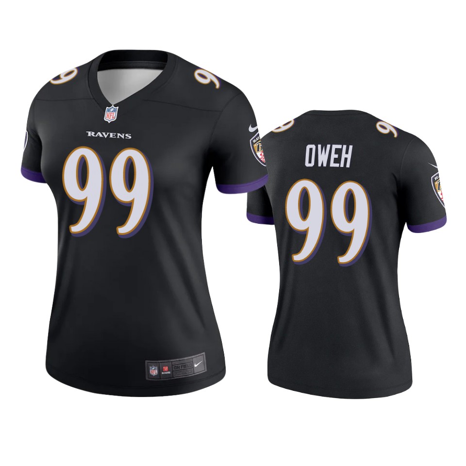 women jayson oweh ravens black legend jersey